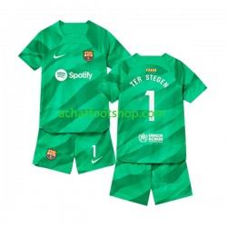 Maillot FC Barcelone Ter Stegen 1 Gardien Domicile Tenue pour Enfant 2023-2024 Manche Courte