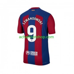 Maillot FC Barcelone Robert Lewandowski 9 Domicile Tenue pour Homme 2023-2024 Manche Courte
