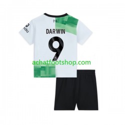 Maillot Liverpool Darwin Nunez 9 Extérieur Tenue pour Enfant 2023-2024 Manche Courte