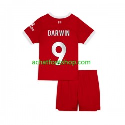 Maillot Liverpool Darwin Nunez 9 Domicile Tenue pour Enfant 2023-2024 Manche Courte