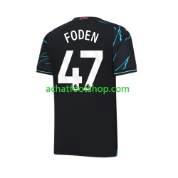 Maillot Manchester City Phil Foden 47 3ème Tenue pour Homme 2023-2024 Manche Courte