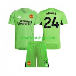 Maillot Manchester United Andre Onana 24 Gardien Domicile Tenue pour Enfant 2023-2024 Manche Courte