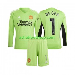 Maillot Manchester United De Gea 1 Gardien Domicile Tenue pour Enfant 2023-2024 Manche Longue