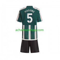 Maillot Manchester United Harry Maguire 5 Extérieur Tenue pour Enfant 2023-2024 Manche Courte