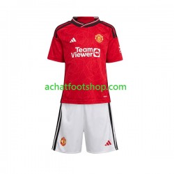 Maillot Manchester United Domicile Tenue pour Enfant 2023-2024 Manche Courte