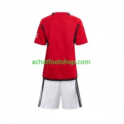 Maillot Manchester United Domicile Tenue pour Enfant 2023-2024 Manche Courte