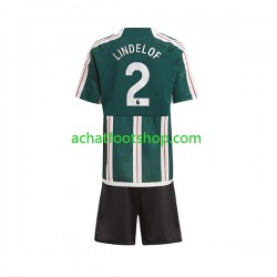Maillot Manchester United Lindelof 2 Extérieur Tenue pour Enfant 2023-2024 Manche Courte