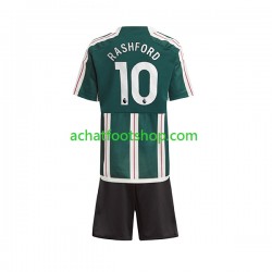 Maillot Manchester United Marcus Rashford 10 Extérieur Tenue pour Enfant 2023-2024 Manche Courte