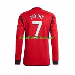 Maillot Manchester United Mount 7 Domicile Tenue pour Homme 2023-2024 Manche Longue