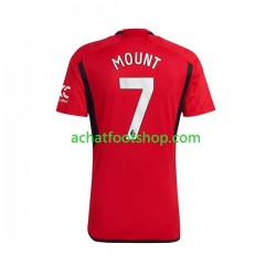 Maillot Manchester United Mount 7 Domicile Tenue pour Homme 2023-2024 Manche Courte