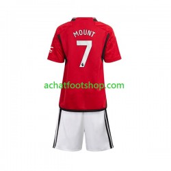 Maillot Manchester United Mount 7 Domicile Tenue pour Enfant 2023-2024 Manche Courte