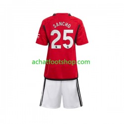 Maillot Manchester United Sancho 25 Domicile Tenue pour Enfant 2023-2024 Manche Courte