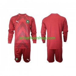 Maillot Maroc Gardien Domicile Tenue pour Enfant 2022 Manche Longue