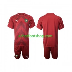 Maillot Maroc Gardien Domicile Tenue pour Enfant 2022 Manche Courte