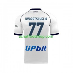 Maillot Naples Khvicha Kvaratskhelia 77 Extérieur Tenue pour Homme 2023-2024 Manche Courte