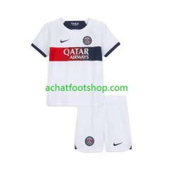 Maillot Paris Saint-Germain Extérieur Tenue pour Enfant 2023-2024 Manche Courte