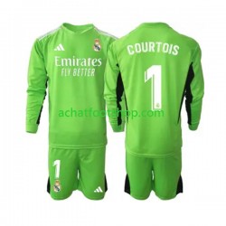 Maillot Real Madrid Thibaut Courtois 1 Gardien Domicile Tenue pour Enfant 2023-2024 Manche Longue