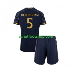 Maillot Real Madrid Jude Bellingham 5 Extérieur Tenue pour Enfant 2023-2024 Manche Courte