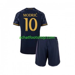 Maillot Real Madrid Modrić Luka 10 Extérieur Tenue pour Enfant 2023-2024 Manche Courte
