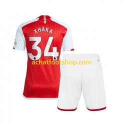 Maillot Arsenal Xhaka 34 Domicile Tenue pour Enfant 2023-2024 Manche Courte