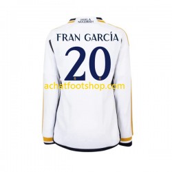Maillot Real Madrid Fran Garcia 20 Domicile Tenue pour Homme 2023-2024 Manche Longue