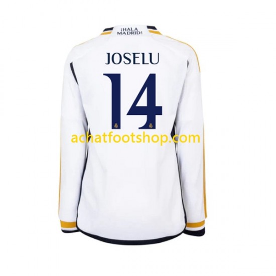 Maillot Real Madrid JOSELU 14 Domicile Tenue pour Homme 2023-2024 Manche Longue