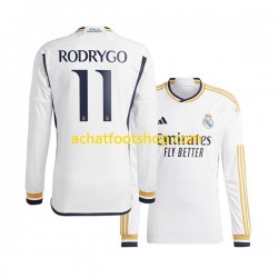 Maillot Real Madrid Rodrygo Goes 11 Domicile Tenue pour Homme 2023-2024 Manche Longue