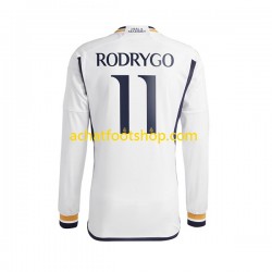 Maillot Real Madrid Rodrygo Goes 11 Domicile Tenue pour Homme 2023-2024 Manche Longue