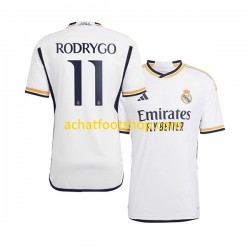 Maillot Real Madrid Rodrygo Goes 11 Domicile Tenue pour Homme 2023-2024 Manche Courte