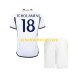 Maillot Real Madrid TCHOUAMENI 18 Domicile Tenue pour Enfant 2023-2024 Manche Courte