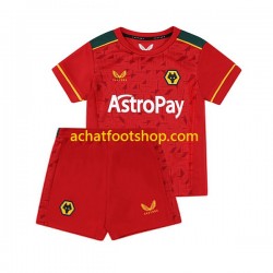 Maillot Wolverhampton Wanderers Extérieur Tenue pour Enfant 2023-2024 Manche Courte