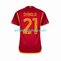 Maillot AS Rome Paulo Dybala 21 Domicile Tenue pour Homme 2023-2024 Manche Courte Maillot AS Rome Paulo Dybala 21 Domicile Tenue pour Homme 2023-2024 Manche Courte