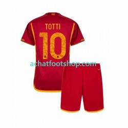Maillot AS Rome Totti 10 Domicile Tenue pour Enfant 2023-2024 Manche Courte Maillot AS Rome Totti 10 Domicile Tenue pour Enfant 2023-2024 Manche Courte