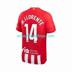 Maillot Atlético Madrid 2 Marcos Llorente 14 Domicile Tenue pour Homme 2023-2024 Manche Courte