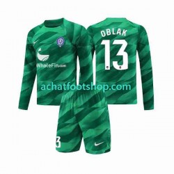 Maillot Atlético Madrid Jan Oblak 13 Gardien Extérieur Tenue pour Enfant 2023-2024 Manche Longue