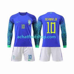 Maillot Brésil Neymar Jr 10 Extérieur Tenue pour Enfant Coupe du Monde 2022 Manche Longue Maillot Brésil Neymar Jr 10 Extérieur Tenue pour Enfant Coupe du Monde 2022 Manche Longue