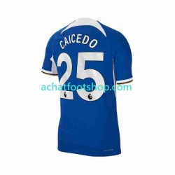 Maillot Chelsea Moises Caicedo 25 Domicile Tenue pour Homme 2023-2024 Manche Courte