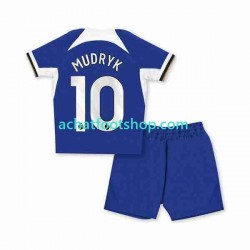 Maillot Chelsea Mykhaylo Mudryk 10 Domicile Tenue pour Enfant 2023-2024 Manche Courte