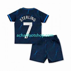 Maillot Chelsea Raheem Sterling 7 Extérieur Tenue pour Enfant 2023-2024 Manche Courte