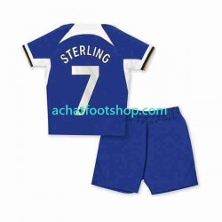 Maillot Chelsea Raheem Sterling 7 Domicile Tenue pour Enfant 2023-2024 Manche Courte