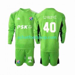 Maillot Dinamo Zagreb Livakovic 40 Gardien Domicile Tenue pour Enfant 2023-2024 Manche Longue