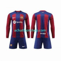 Maillot FC Barcelone Domicile Tenue pour Enfant 2023-2024 Manche Longue