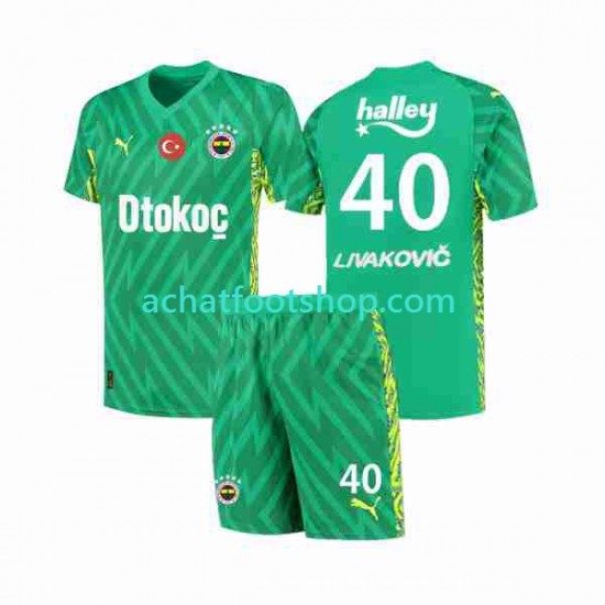 Fenerbahce Livakovic 40 Footbal Kit Gardien Domicile Tenue 2023-2024 Manche Courte