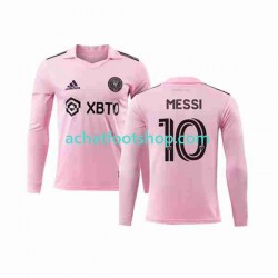 Maillot InterMiami Lionel Messi 10 Domicile Tenue pour Homme 2023-2024 Manche Longue