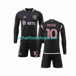 Maillot InterMiami Lionel Messi 10 Extérieur Tenue pour Enfant 2023-2024 Manche Longue