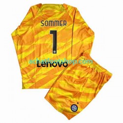 Maillot Inter Milan Sommer 1 Gardien Domicile Tenue pour Enfant 2023-2024 Manche Longue