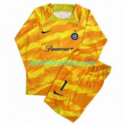 Maillot Inter Milan Sommer 1 Gardien Domicile Tenue pour Enfant 2023-2024 Manche Longue