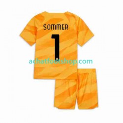 Maillot Inter Milan Sommer 1 Gardien Domicile Tenue pour Enfant 2023-2024 Manche Courte