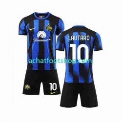 Maillot Inter Milan Lautaro Martinez 10 Domicile Tenue pour Enfant 2023-2024 Manche Courte
