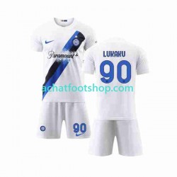 Maillot Inter Milan Lukaku 90 Extérieur Tenue pour Enfant 2023-2024 Manche Courte